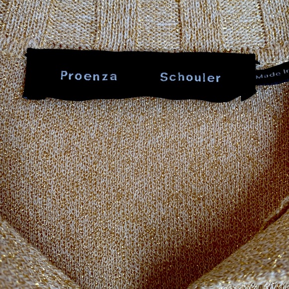 Proenza Schouler metallic ✨knit polo in champagne size M SOLD OUT on website - Picture 8 of 14